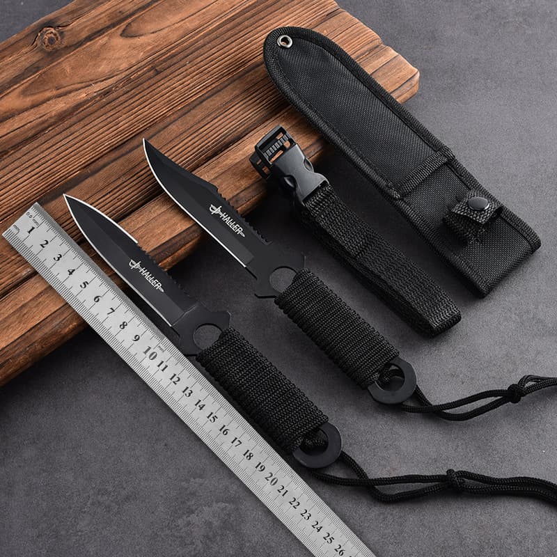 Factory direct wholesale tactical wilderness survival small straight knife, multi-functional outdoor knife, non-folding knife, pocket knife
