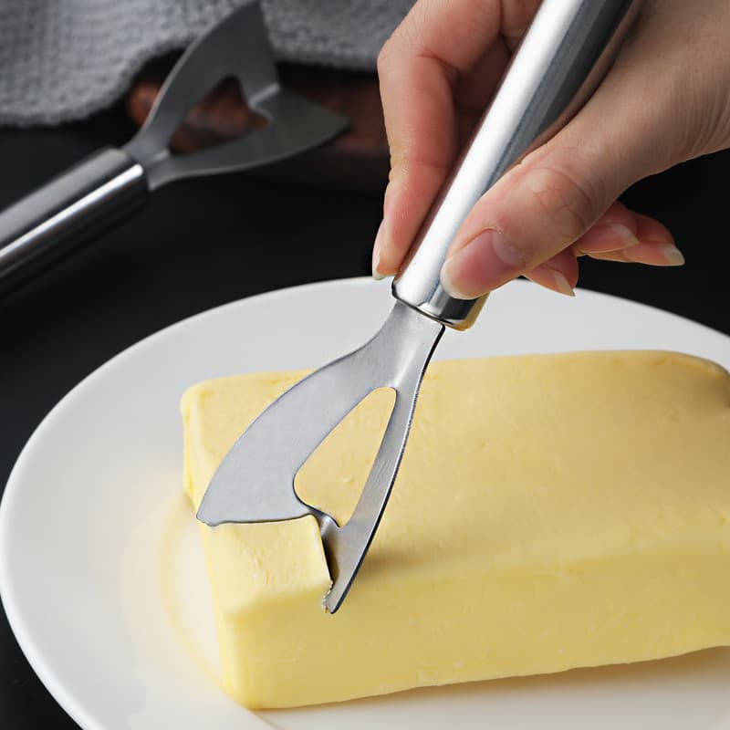 Stainless steel butter knife, household cheese dicing knife, cheese cutter, butter scraper, cheese wedge tool