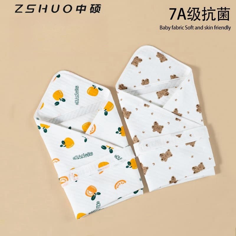 Comfortable Newborn Baby Wrap Soft Pure Cotton Spring Autumn Season Allergy Free Hospital Issue Anti Shock Infant Swaddle Blanket