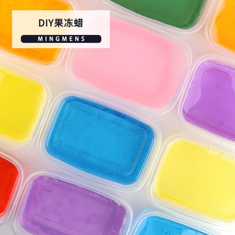 Colorful jelly wax creative DIY candle material crystal wax transparent wax raw material layered wax cup decompression pinch music
