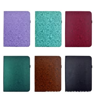 iPad Air 11 Leather Case, Samsung Tab S11 Solid Color Butterfly Embossed Card Slot 360 Stand