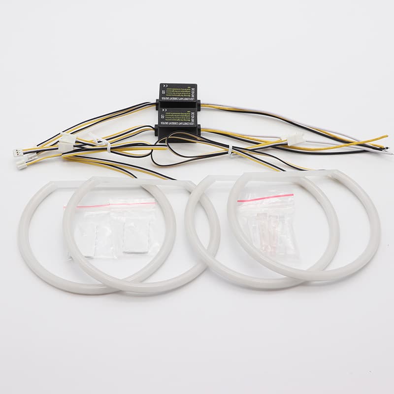 Cross-Border Bestseller 131mm x4 Compatible with BMW E36 E39 E46 E38 Cotton Dual-Color Angel Eye Ring
