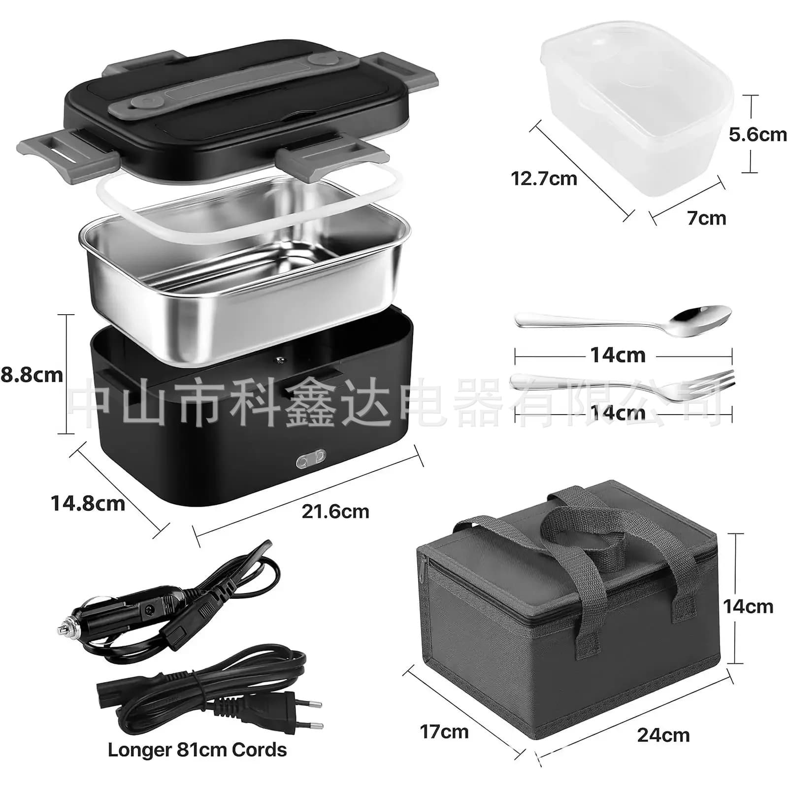 Portable insulated lunch box tote bag, picnic lunch bag, outdoor food preservation aluminum insulated bag, bento bag, stainless steel cross-border