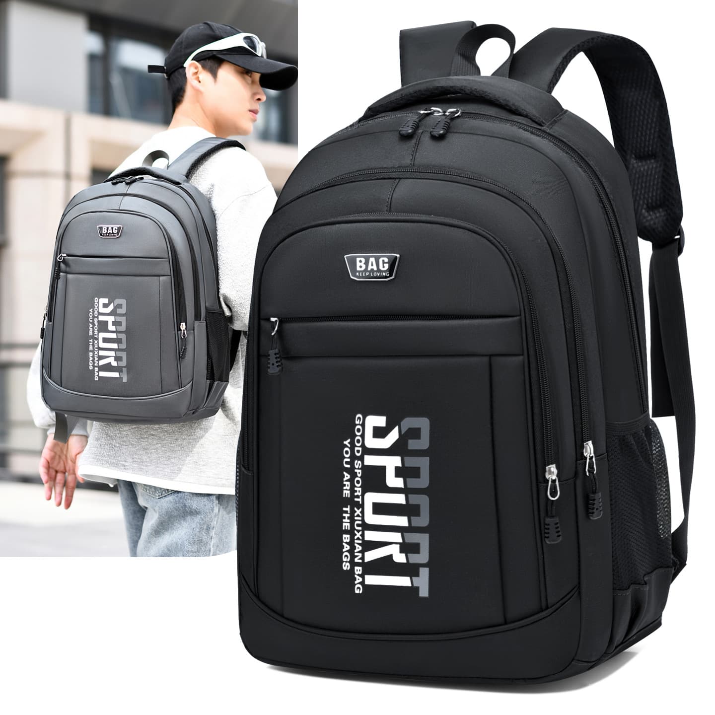Large Capacity Casual Backpack Oxford Cloth Short Commute Men's Backpack Office Business Men's Computer Backpack