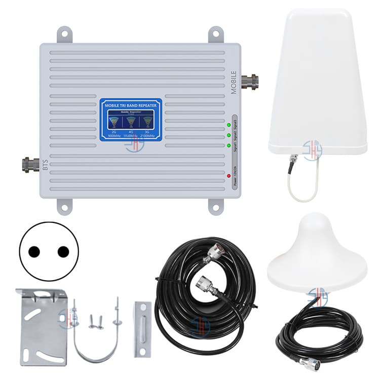 Cross-border Europe Russia Tri-band GSM/DCS/3G Mobile Phone Signal Booster Repeater Wholesale