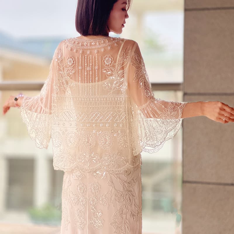 Summer small fragrant style private clothing, ladies' tops, Guangzhou tops, women's summer high-end sense 8172+6115