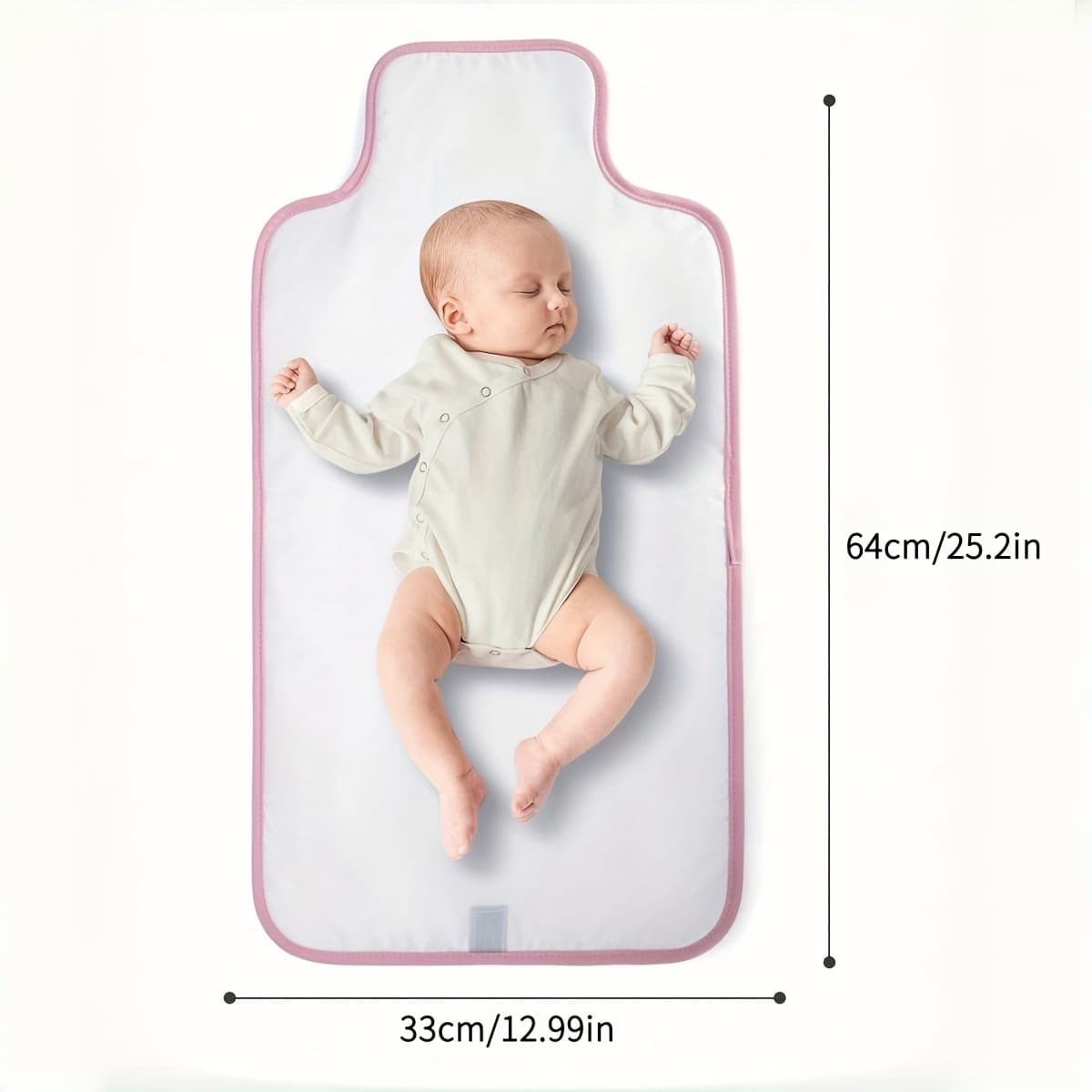 Portable Baby Changing Pad Comfortable Diaper Changing Pad with Wipes Pocket and Easy to Clean
