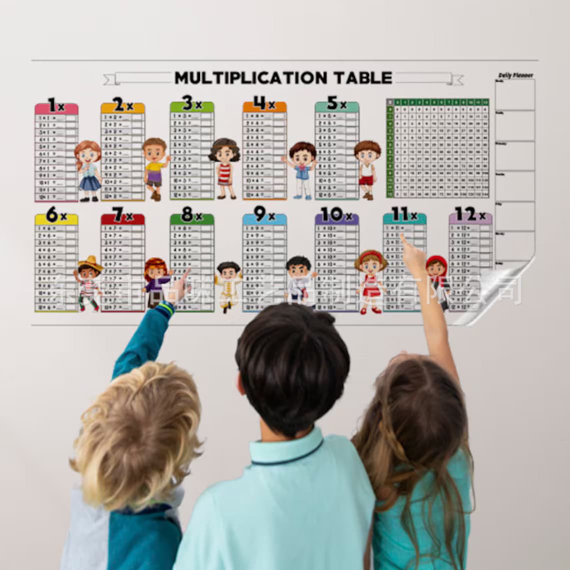Cross-Border Write and Erase Color Multiplication Table, Write and Erase Addition, Subtraction, Multiplication, and Division Table