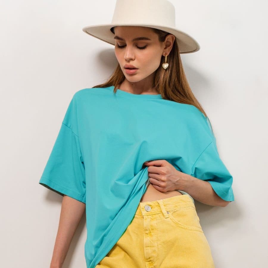 2026 cross-border hot selling summer T-shirt for women pure cotton 16 colors basic loose top ins European and American style soft T-shirt