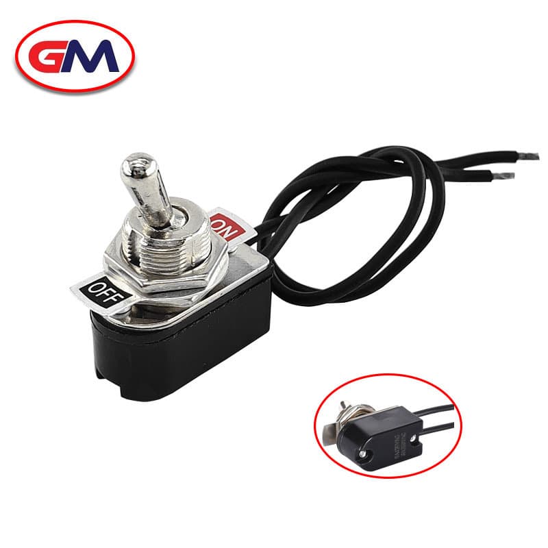 KNS-1 wired toggle lever switch 13CM cable length 2-position mini rocker switch with leads