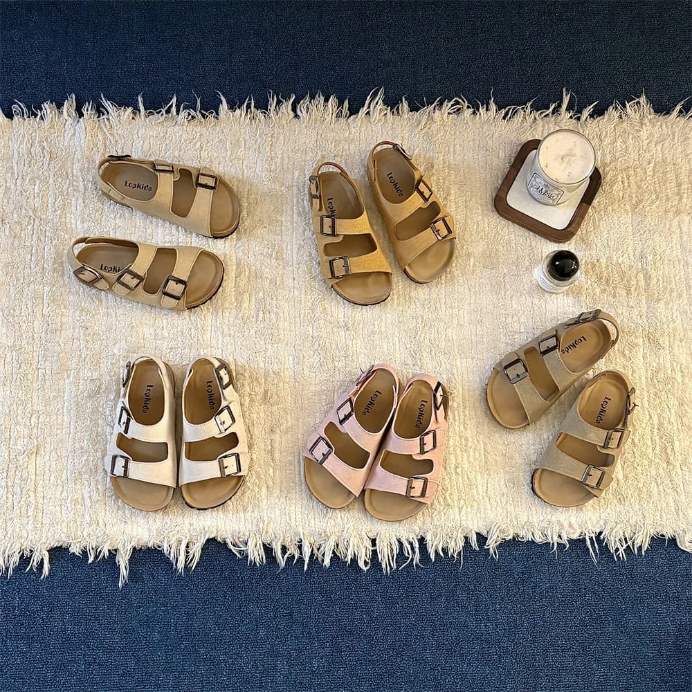 Girls' Birkenstock Sandals Outdoor Beach Summer Cork Open Toe Sandals for Boys and Girls Stylish Casual Shoes Parent-Child Matching