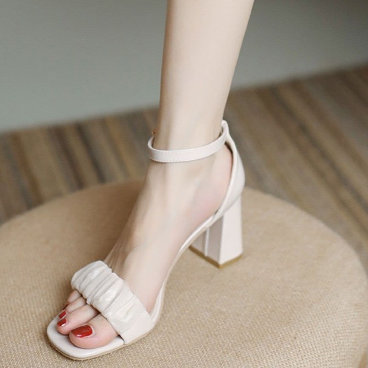 New Summer Sandals for Women 2026 Fashionable Versatile Gentle Fairy Style with Dresses Chunky Heel High Heels