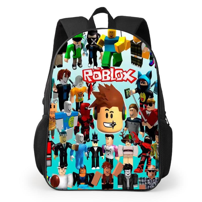 New Cross-border Roblox School Backpack for Primary and Secondary Students 3D Digital Print Roblox Double Shoulder Bag Custom Design