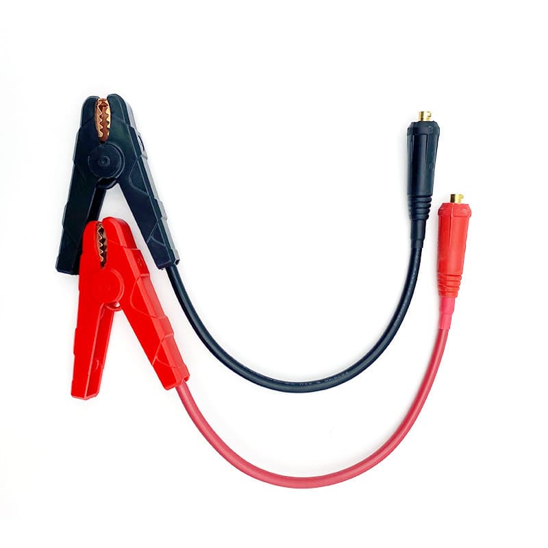 European Style 500A Large Clamp Wire UL1015 6AWG Power Cable with Quick Pure Copper Alligator Clips and Battery Clamps, Custom Plastic