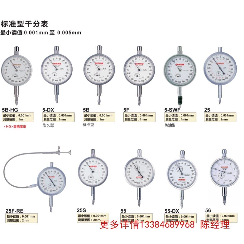 Negotiable Japanese PEACOCK 0.001mm Dial Indicator Gauge 5B-HG
