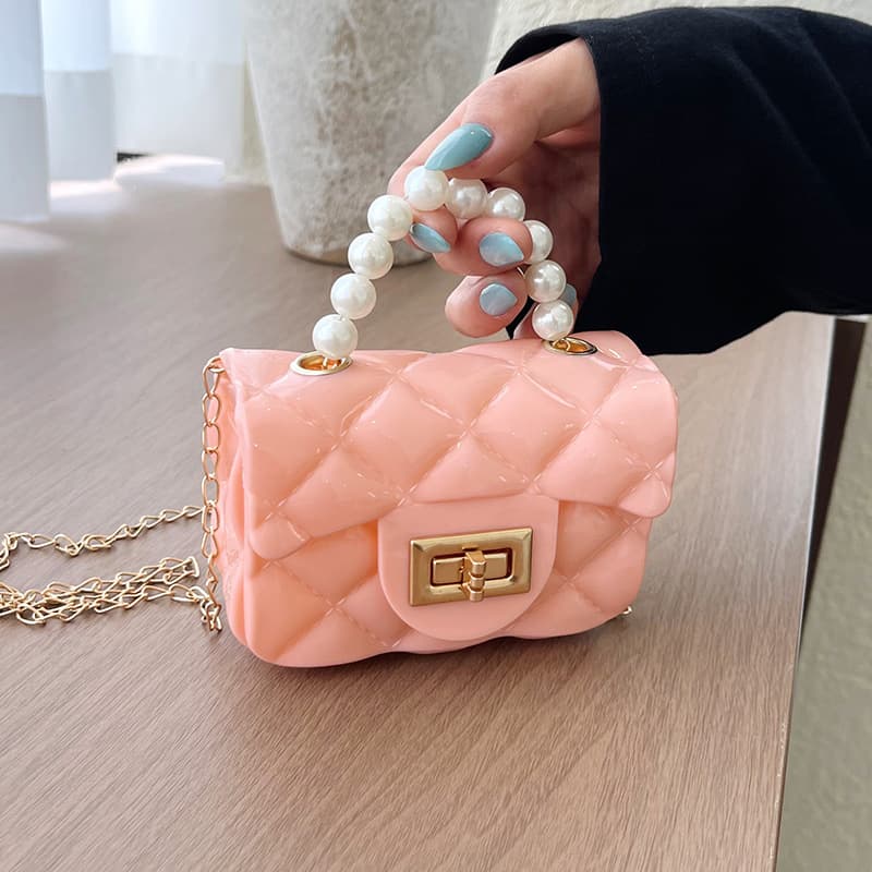 Coin shoulder Southeast Asian foreign trade small bag portable candy bag color girl Southeast bag crossbody chain jelly