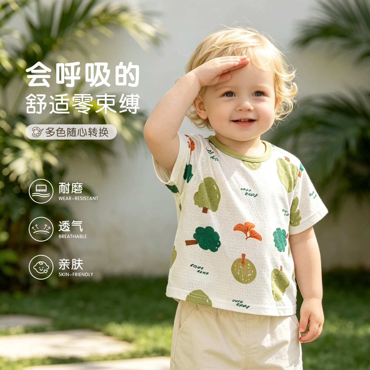 Children's short-sleeved T-shirt summer thin pure cotton summer clothes for boys and girls baby half-sleeved tops baby clothes trendy