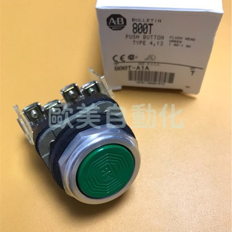 A089* AB Button 800T-A1A T Button Switch 800T-A Green Flat Button Original Stock