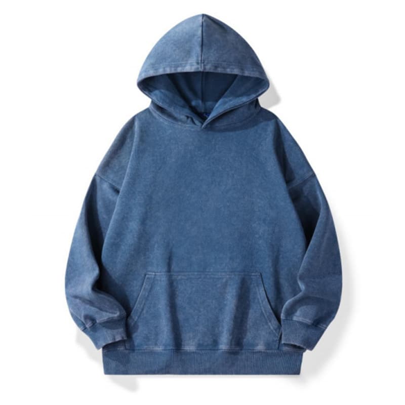 Wax-dyed washed vintage 350g combed velvet cotton hoodie, unisex vintage hoodie