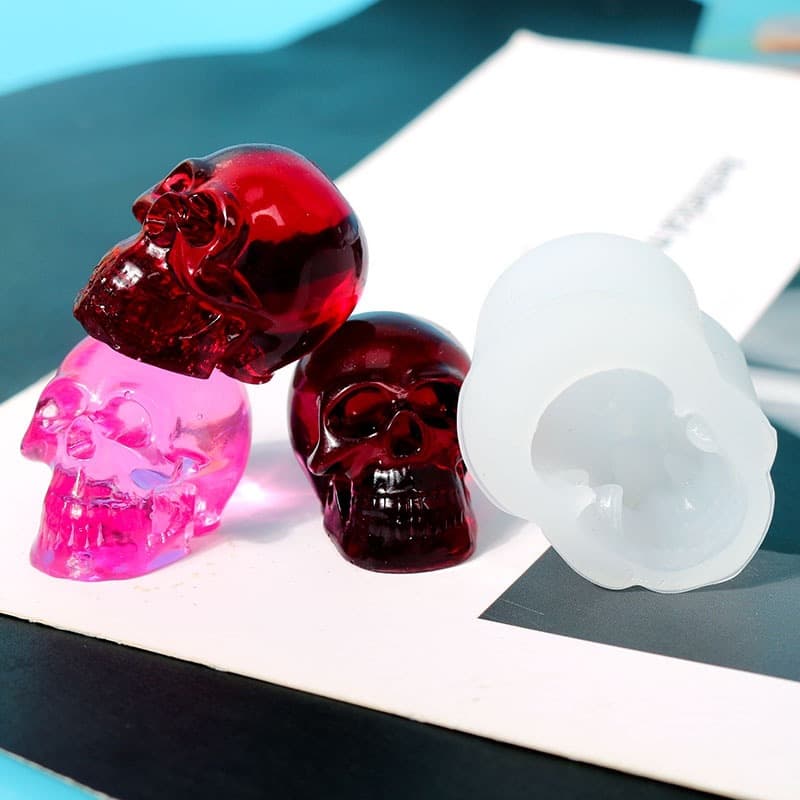 Epoxy Mold Single Skull Silicone Mold DIY Jewelry Halloween Silicone Mold