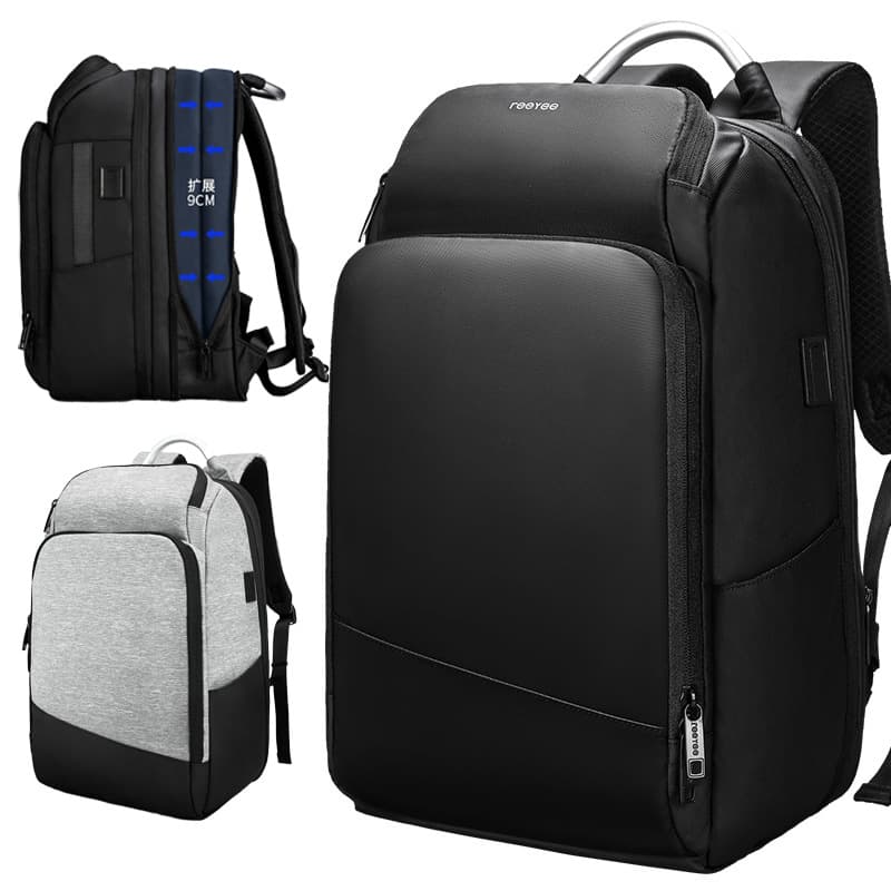 Reeyeelogo Men's Large-Capacity Multi-Functional Business Commuter Laptop Backpack, Water-Resistant, Expandable for Women