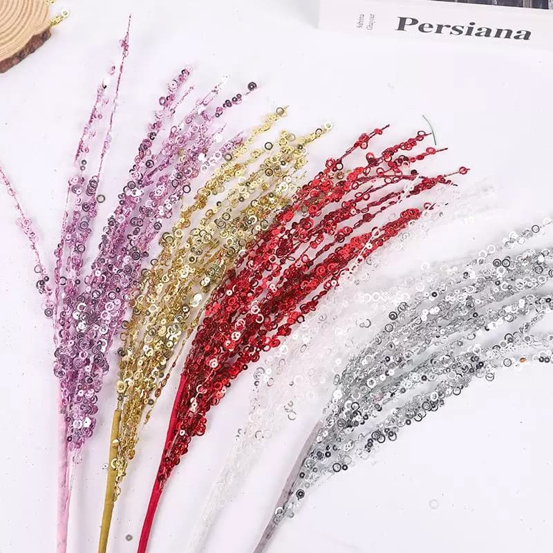 Christmas handmade DIY materials, fire trees, silver flowers, fireworks, sequins, creative Christmas tree decorations, cuttings, accessories, embellishments