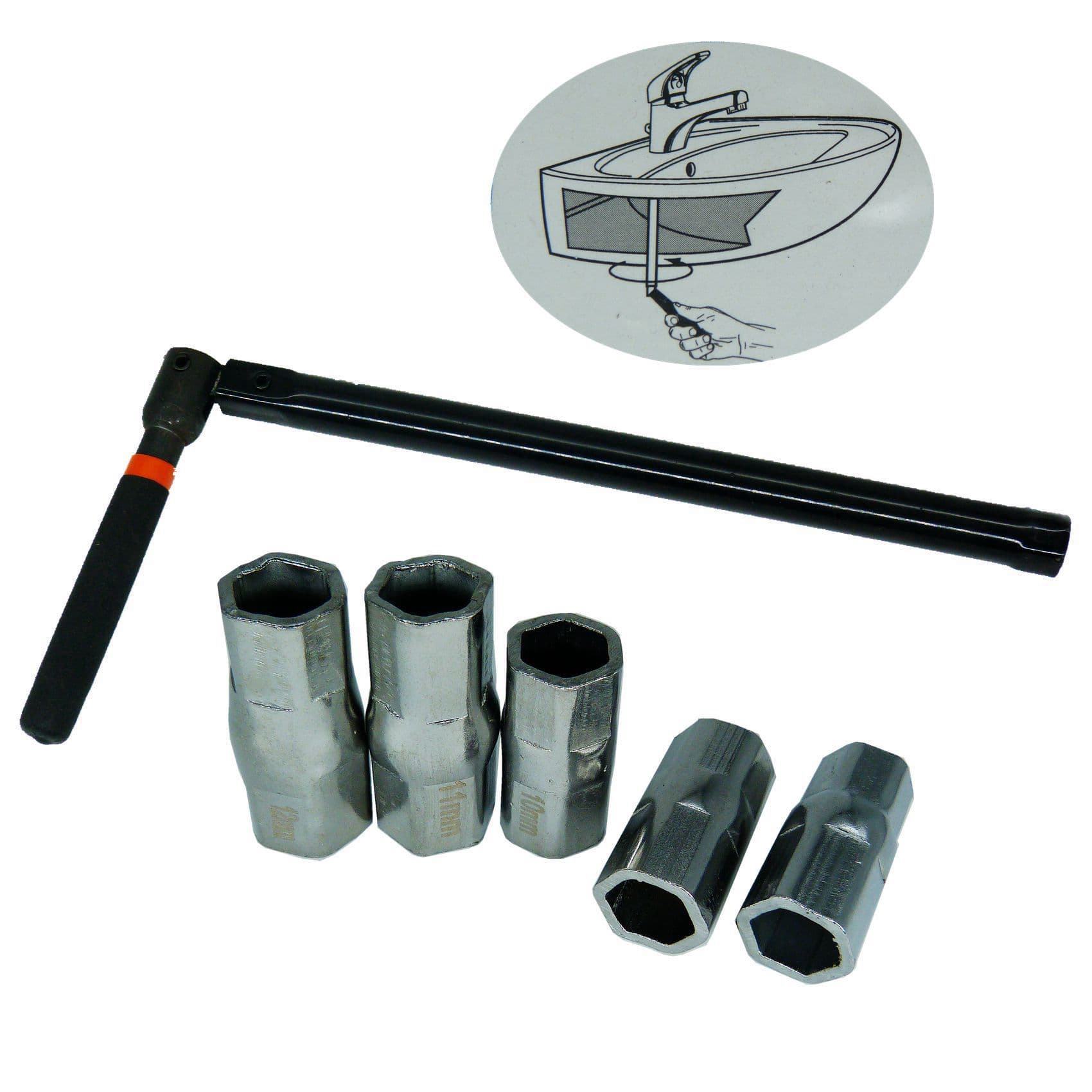 Kehong Tool Socket Wrench Set Faucet Repair Tool Factory Countertop Bottom Pipeline Tool with Magnets
