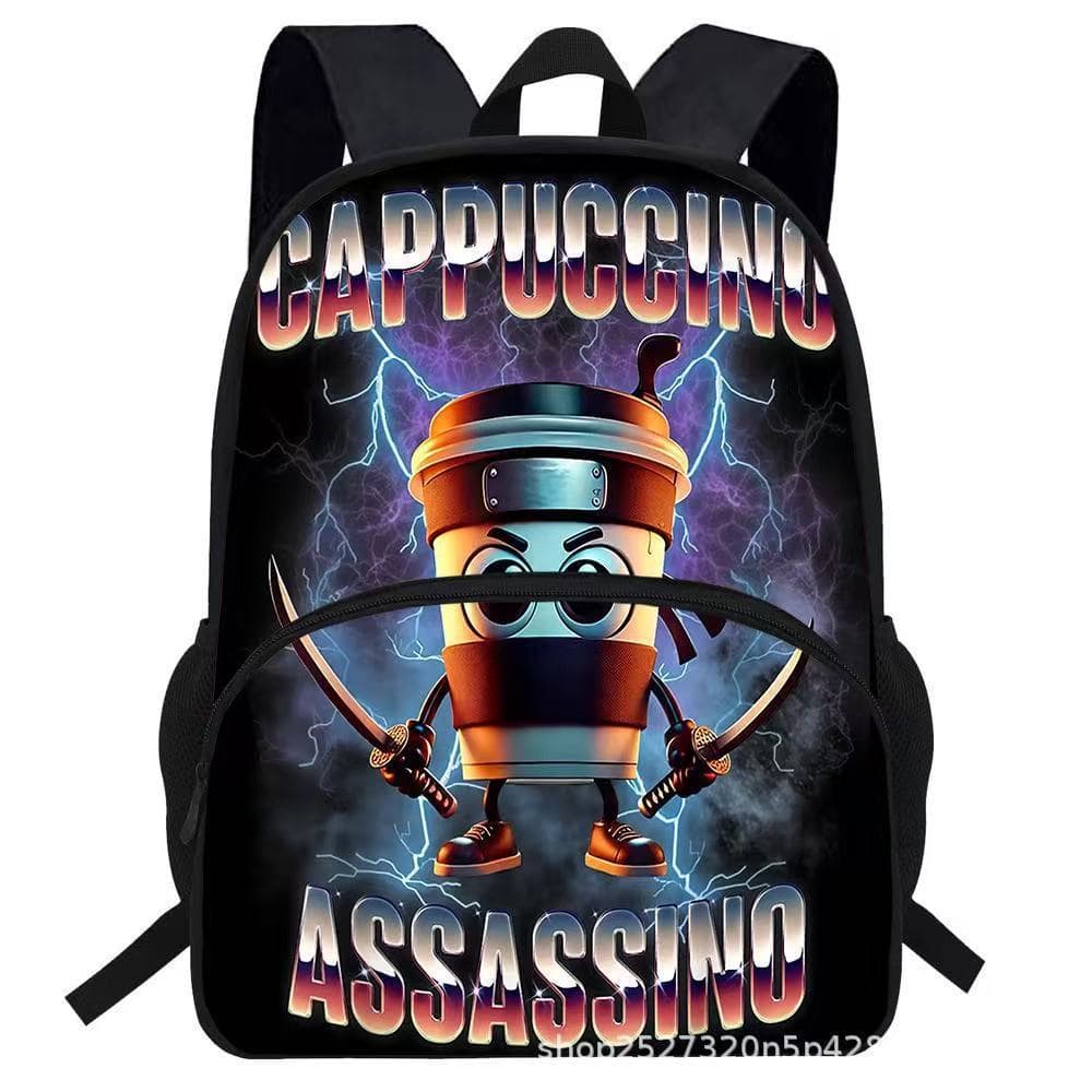 Anime Stick Figure Shan Hai Jing Unisex Backpack for Students Large Capacity Printed Casual Backpack