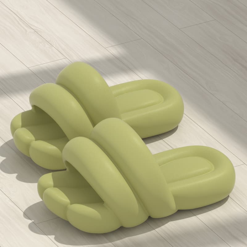 Women's and Men's Anti-Slip Bathroom Slippers for Home Use, Couple Style, Thick Sole, Durable House Shoes