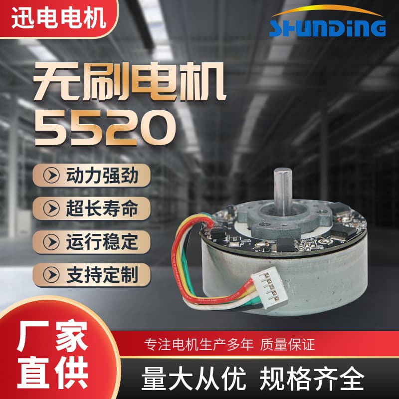 Factory Direct 5520 Brushless Massage Gun Motor DC 24V Open Loop Control Outer Rotor Brushless Motor Custom