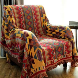 Vintage American Chivas Single Sofa Cover, Sofa Cushion Cloth, Bed End Throw, New Chinese Style Sofa Cover Fabric Wholesale