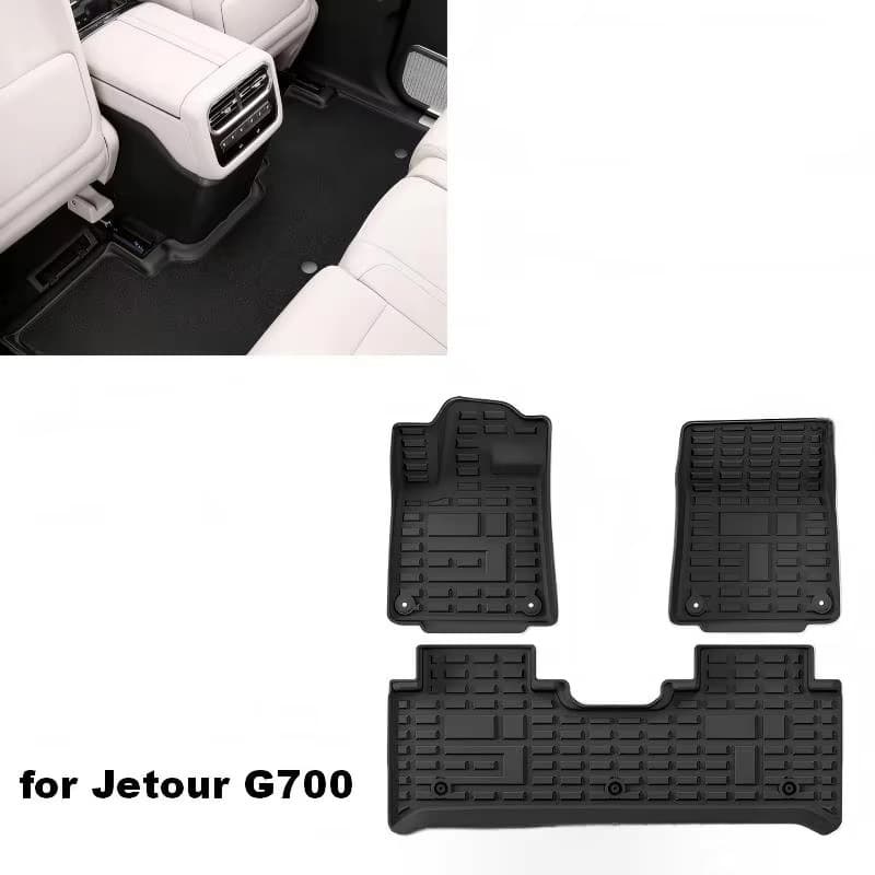 Car interior floor mats, carpet backing, non-slip and waterproof, full coverage, suitable for Jietu G700 five-seat model