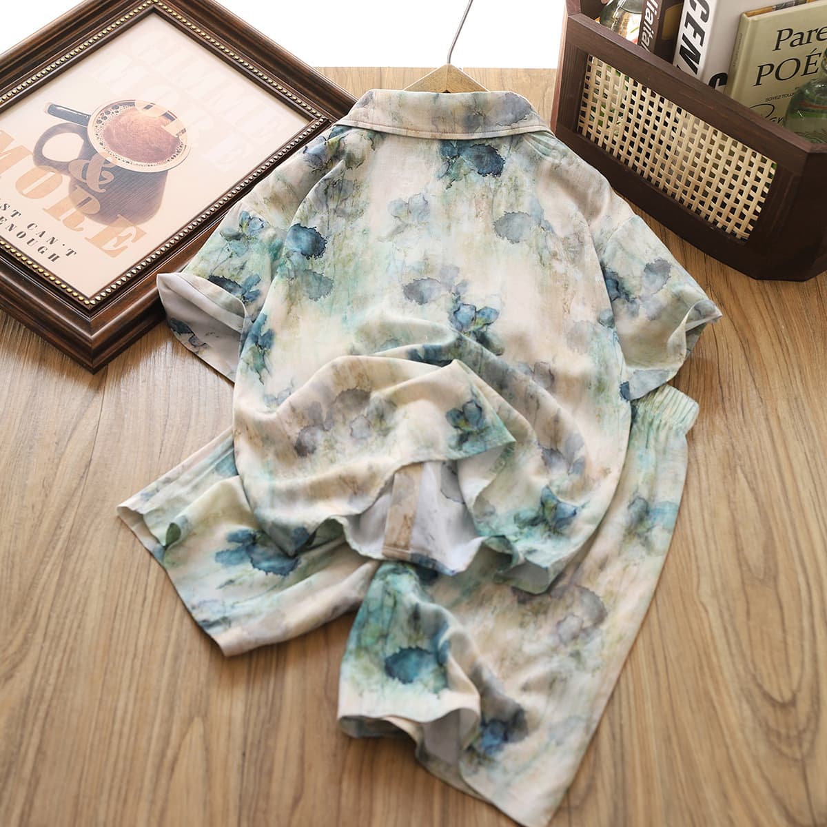 Summer Children's Cotton Silk Pajamas, Short-Sleeved Shorts, Cotton Silk Home Clothes Set, Boys and Girls, Family Cotton Silk Air-Conditioned Clothes