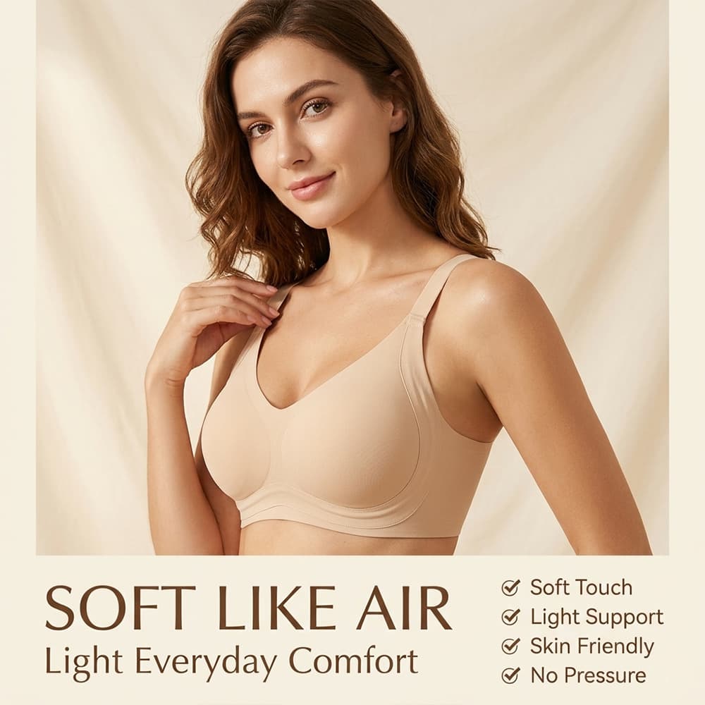 Cross-border High-quality Underwear Naked Seamless Bra Women Lifting Jelly Bra Adjustable Shapewear