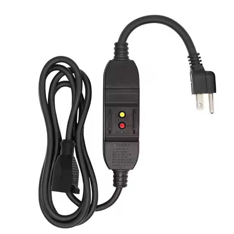15A Auto-Reset Inline GFCI Power Cord 3x16AWG Extension Cord with 3-Prong Plug