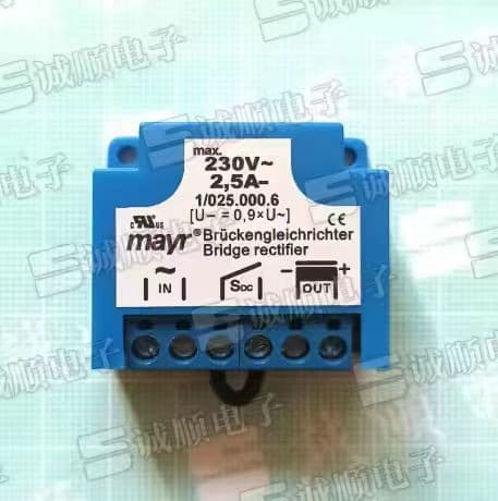 Replacement for Mayr/rectifier 8180151/ROBA-switch 1/025.000.6. (Actual photograph)