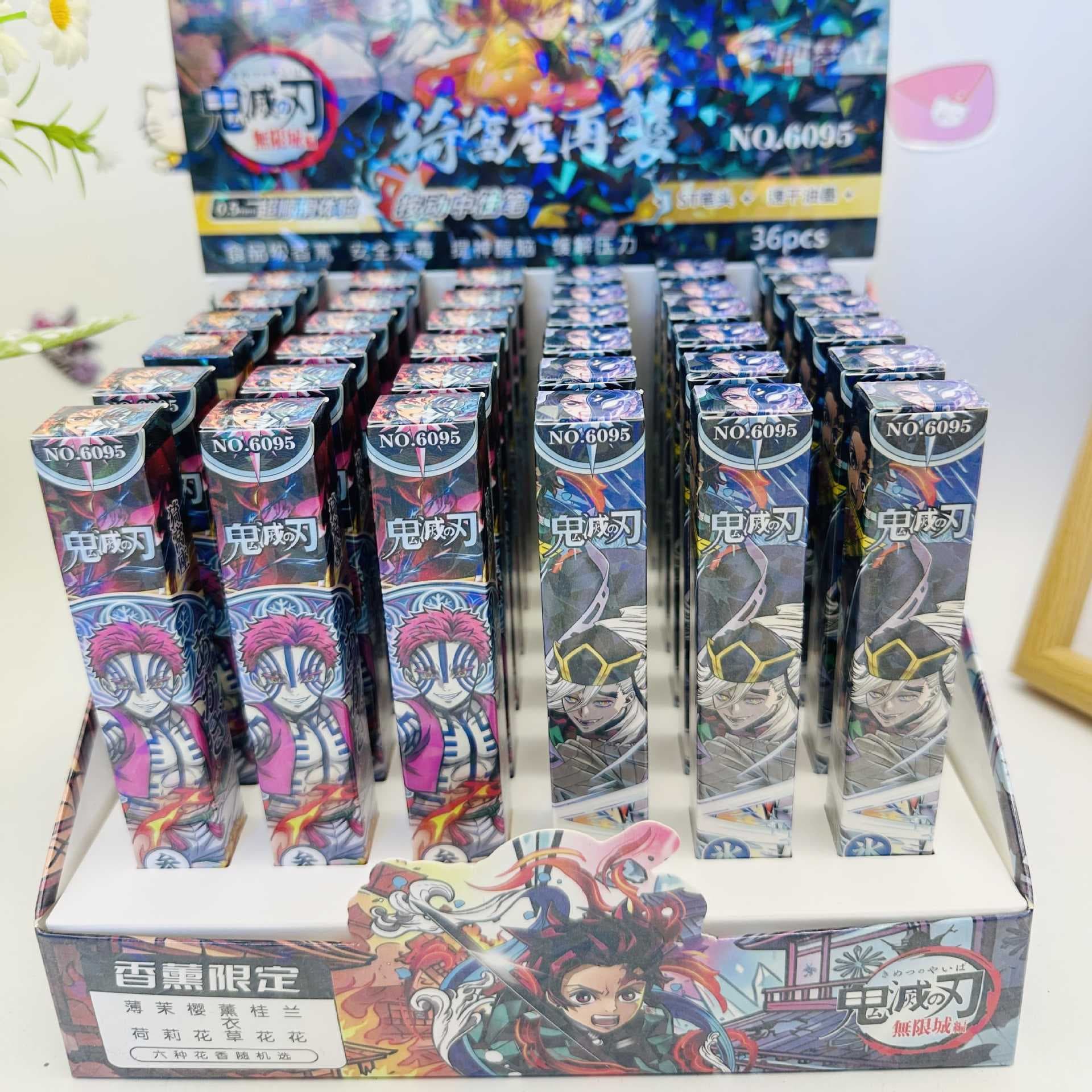 Demon Slayer: Infinity Castle Press-Type Blind Box Gel Pen Anime Merchandise Tanjiro, Zenitsu, Student Signature Pen