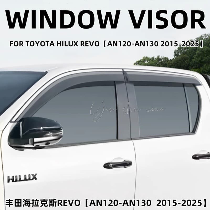 Thickened Window Visor for Toyota Hilux REVO, Wide Rain Guard