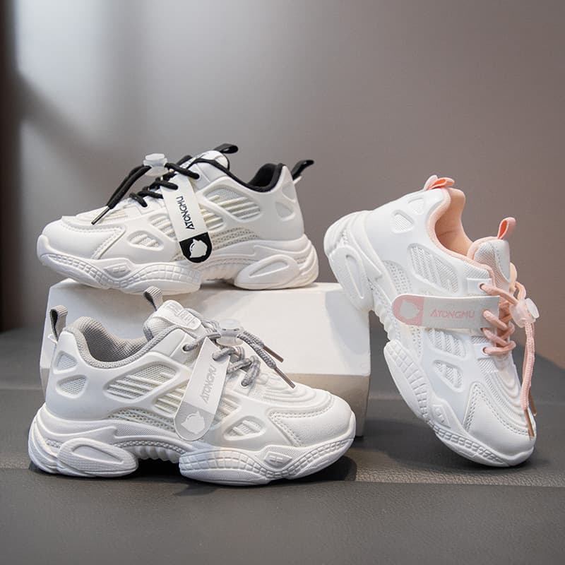 Spring Summer New Children's Old Dad Shoes Breathable Sports Shoes Mesh Upper Solid Soft Sole Running Shoes for Boys and Girls