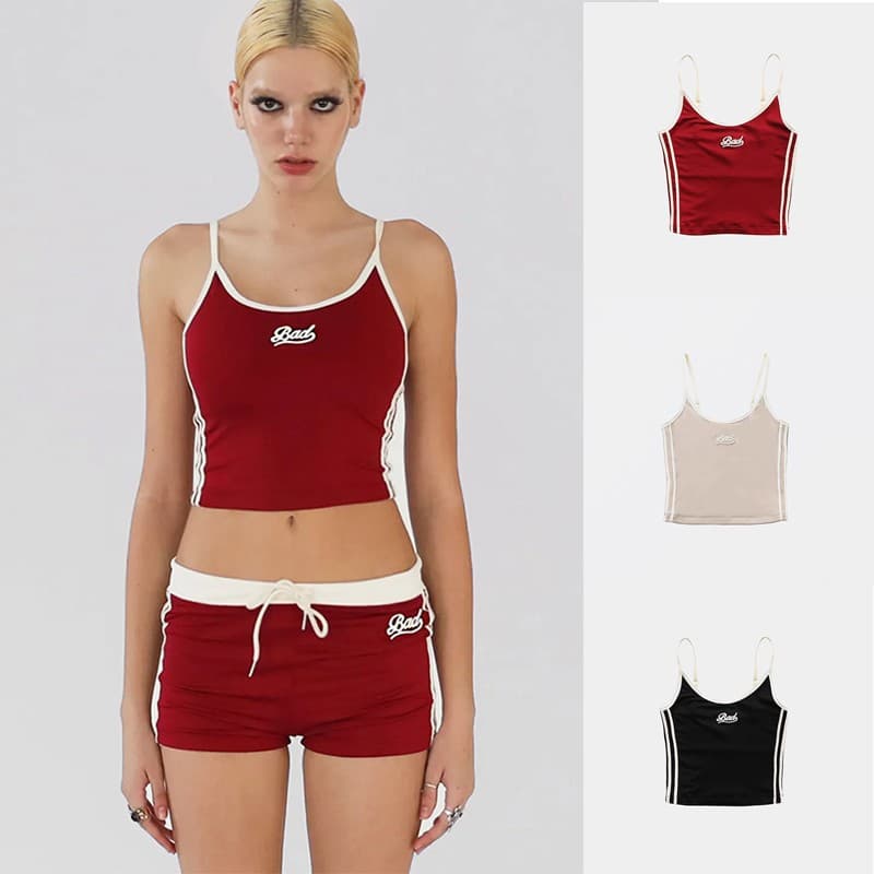 Korean Badblood BCAC Series American Style Camisole Top Women's Small Sporty Sexy Short Top