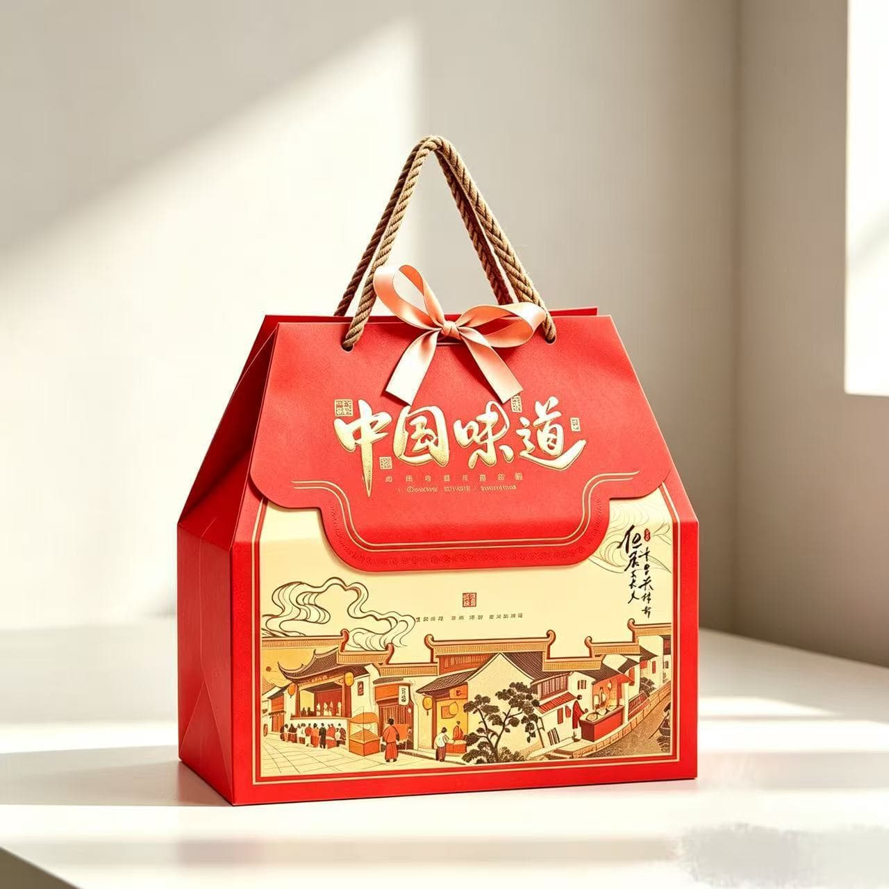 National style handmade mooncake gift box empty box private handmade pastries Mid-Autumn Festival souvenir packaging box corporate group purchasing