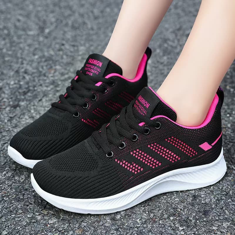 Women's 2026 Casual Soft Sole Sneakers Breathable Comfortable Flyknit Mesh Shoes Wholesale Drop Shipping Running Shoes for Women