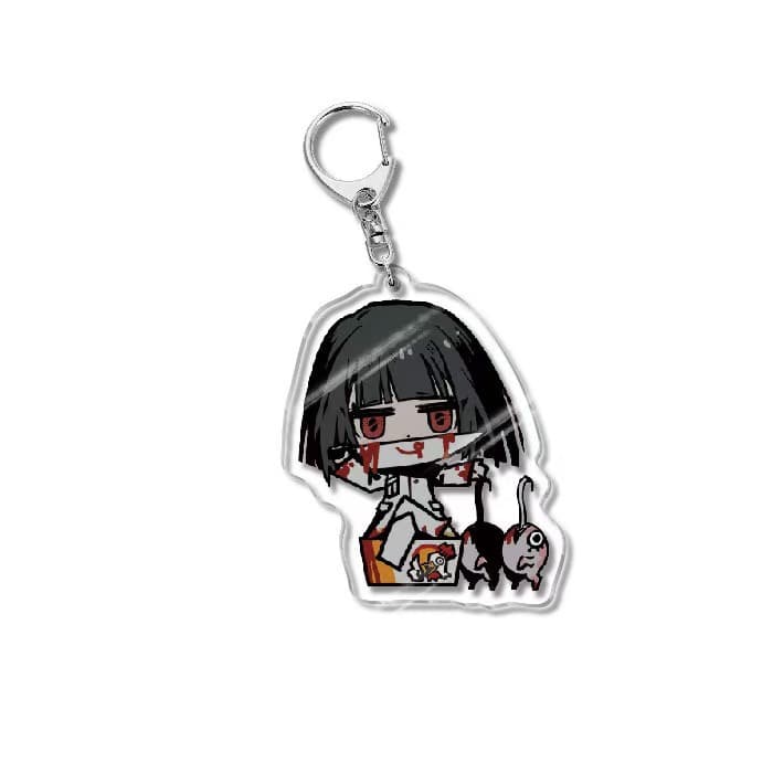 Best-selling Q-version Anime Acrylic Keychain Charm 2D Cartoon Character Backpack Decoration Gift