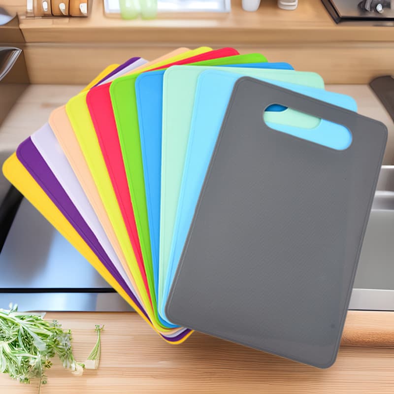 PP Cutting Board Rectangular Plastic Chopping Board Colorful Household Children's Food Dual-Side Kitchen Cutting Board for Fruits