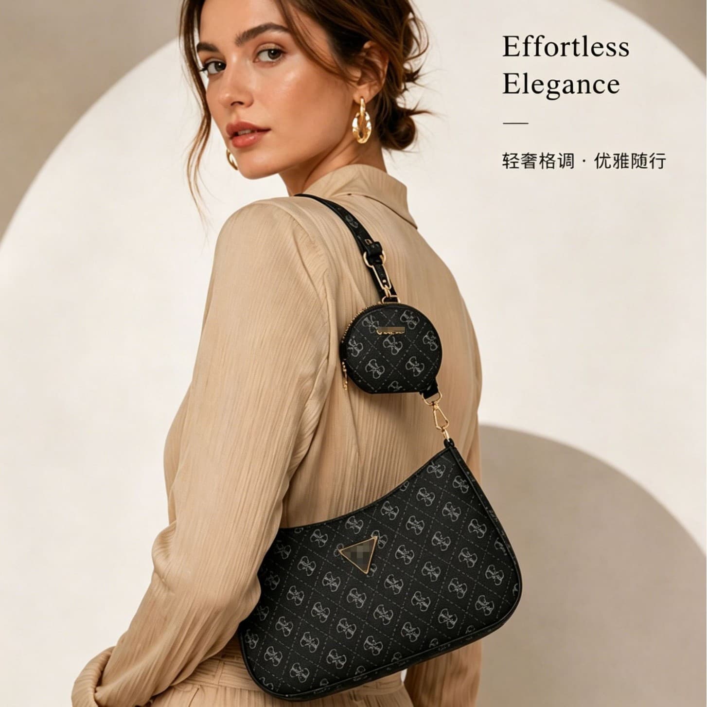 Manufacturer's New Underarm Bag Crescent Shoulder Crossbody Women's Bag European and American Vintage Simple Gs Foreign Trade Shoulder Bag