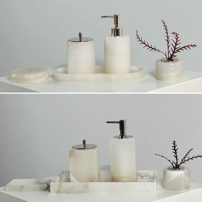 Nordic Light Luxury Marble Decorative Ware Ornament Living Room Show Flat Hotel B&B High-End Jade Decoration Display