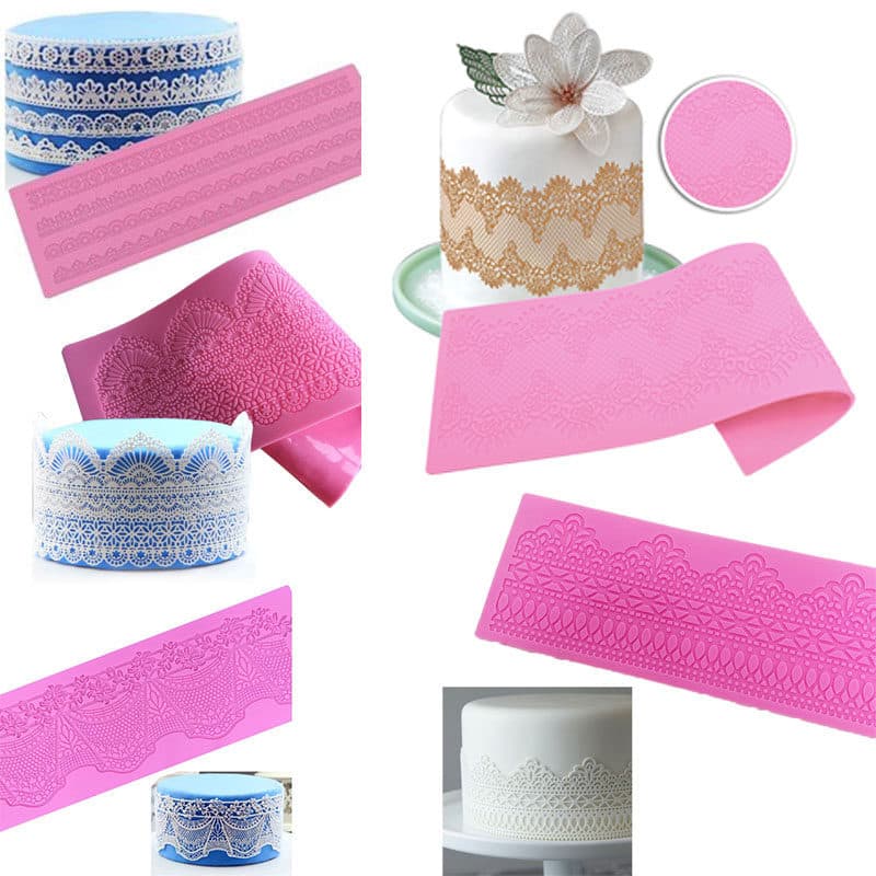 Fondant Lace Silicone Mold Retro Wedding Lace Cake Decoration Tools Lace Mat Pattern Clever Free Shipping Wholesale