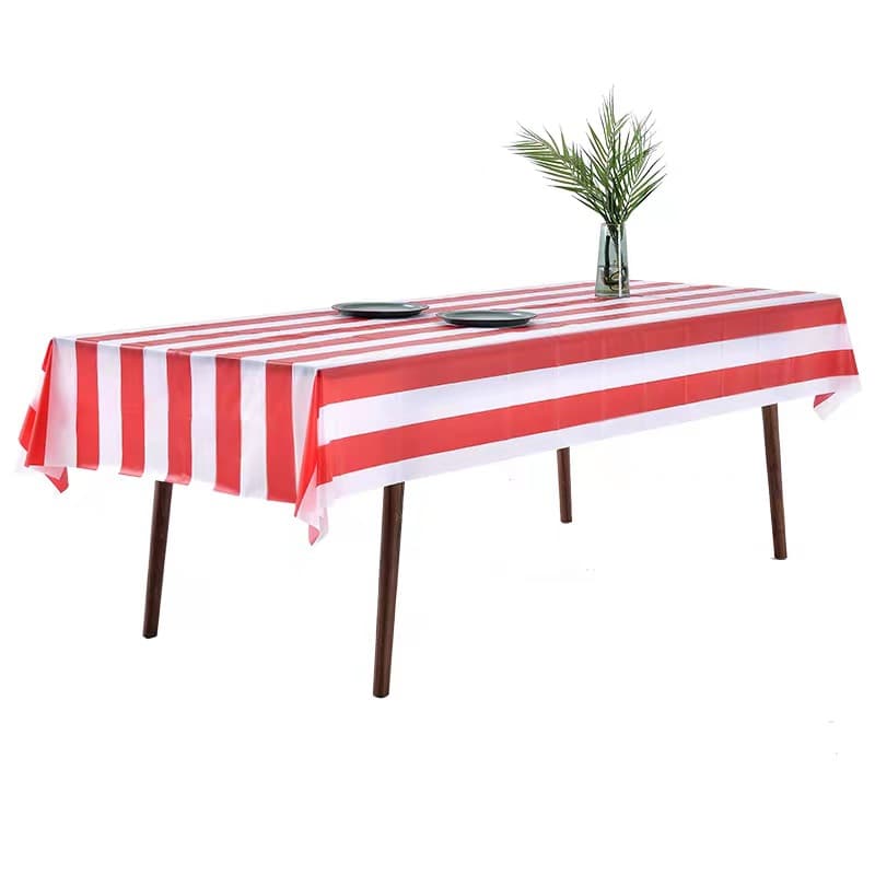 Amazon New Party Tablecloth Disposable PEVA Tablecloth Birthday Party Scene Decoration Independence Day Tablecloth