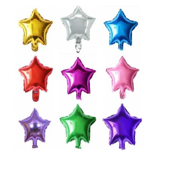 10-inch Five-Pointed Star Light Plate Aluminum Foil Balloon for Birthday, Holiday, Party Decoration, Wedding, Room Layout, Balloon Wholesale