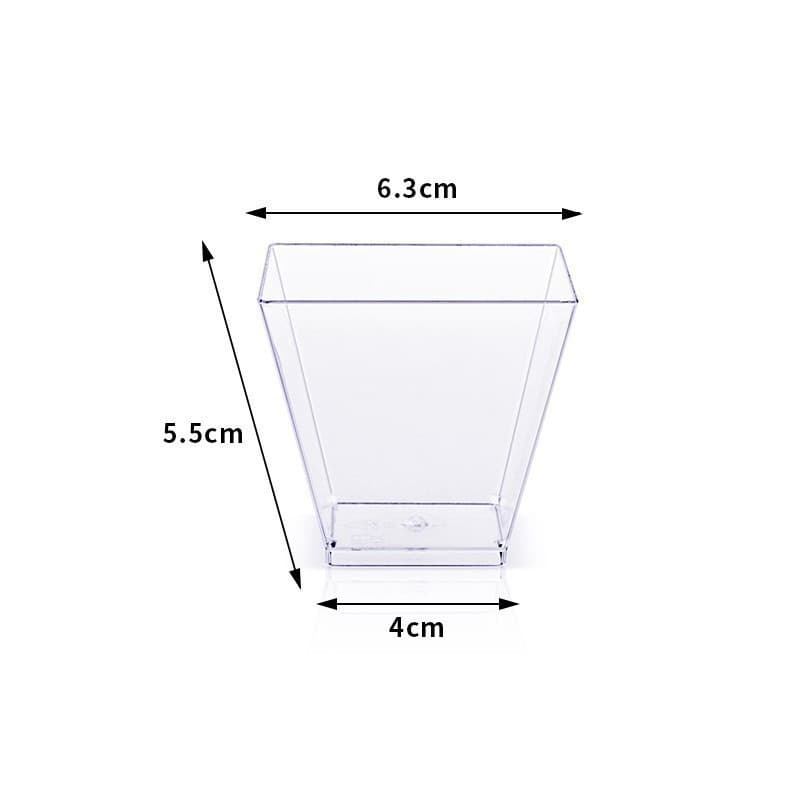 120ml 4OZ Cross-border New Jelly Cup Milkshake Mini Mousse Cup Plastic Transparent Square Pudding Cup with Spoon